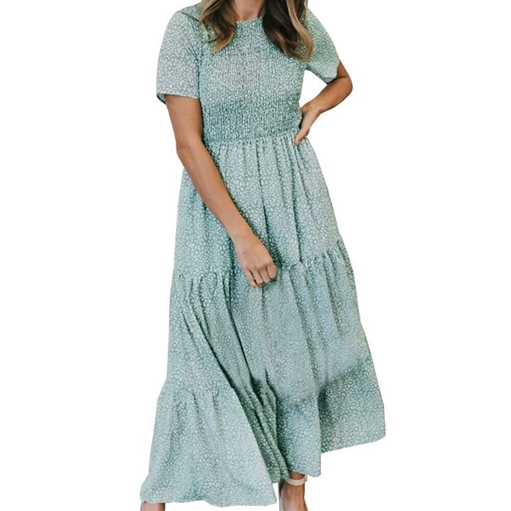 Spotted Floral Maxi Sz Small